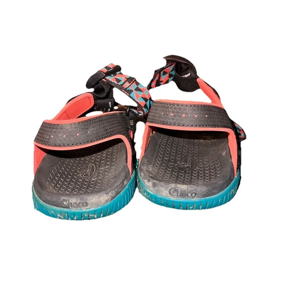 Chaco Women's Size 7 Confluence Sandals Multi Teal Orange Hiking Sport Strappy - Picture 4 of 10
